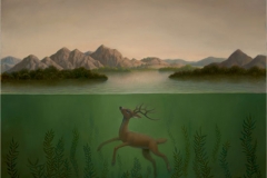 Landscape with Submerged Deer